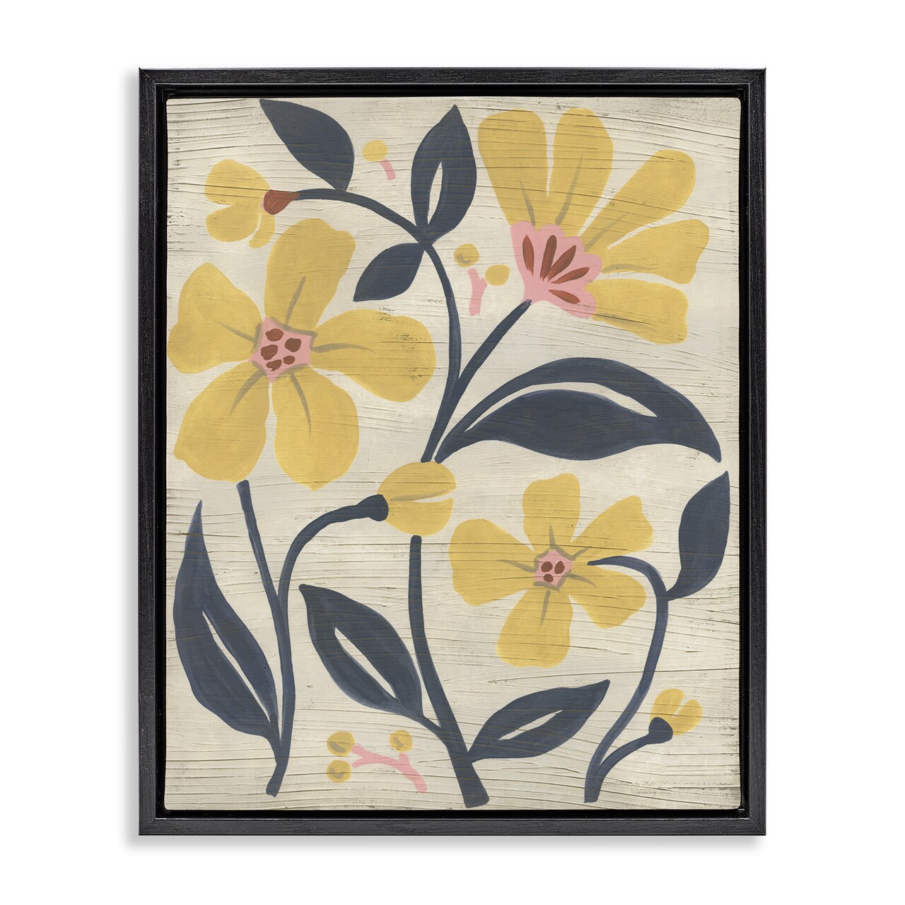 Stupell Industries Curved Bungalow Flowers Floating Frame By June Erica Vess